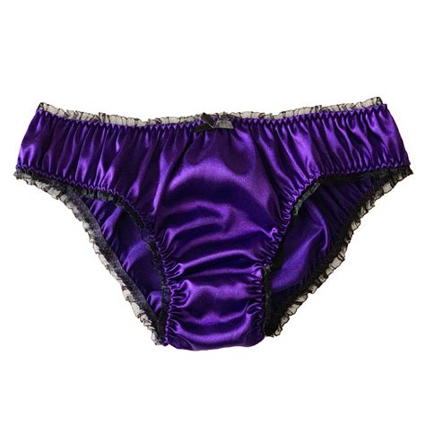 Cadbury Lila Satin Rüschen Sissy Panty Bikini Höschen Unterwäsche Größe eBay