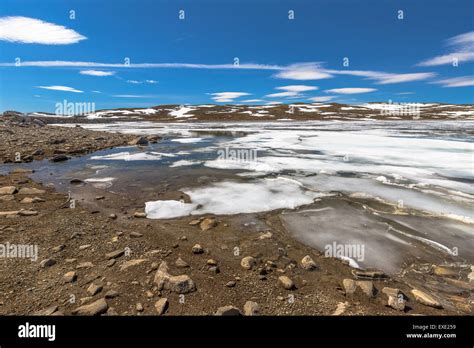 Frozen Lake Stock Photo Alamy