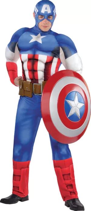Adult Captain America Muscle Costume Classic Party City