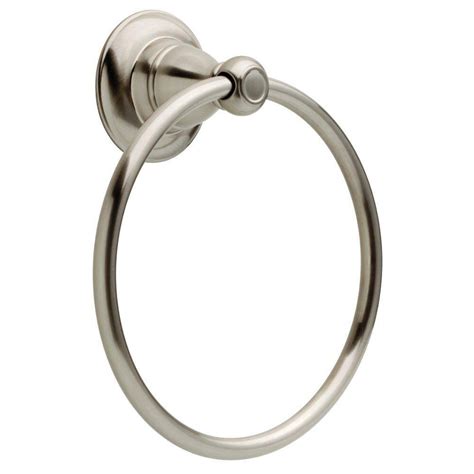Delta Porter Towel Ring In Brushed Nickel 78446 Bn The Home Depot