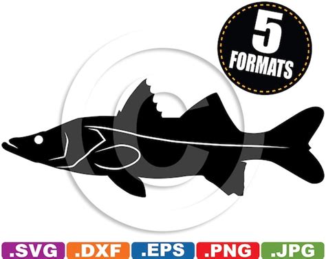 Snook Fish Clip Art Image Svg And Dxf Cutting Files For Cricut