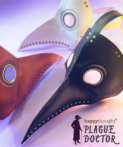 Plague Doctor Mask Template No Sew Mask Pattern Make A Paper Etsy