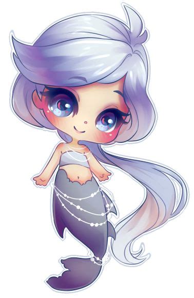 Mermaid Chibi By Owinter Anime Mermaid Cute Animal Drawings Kawaii