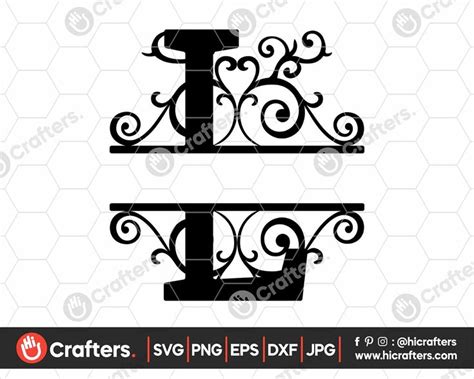 Download FREE Split Monogram L SVG, Split Letter L SVG | Hi ...