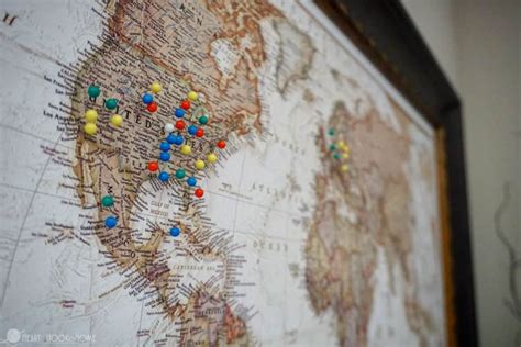 Diy World Travel Push Pin Map Do It Yourself Color By State Tracking