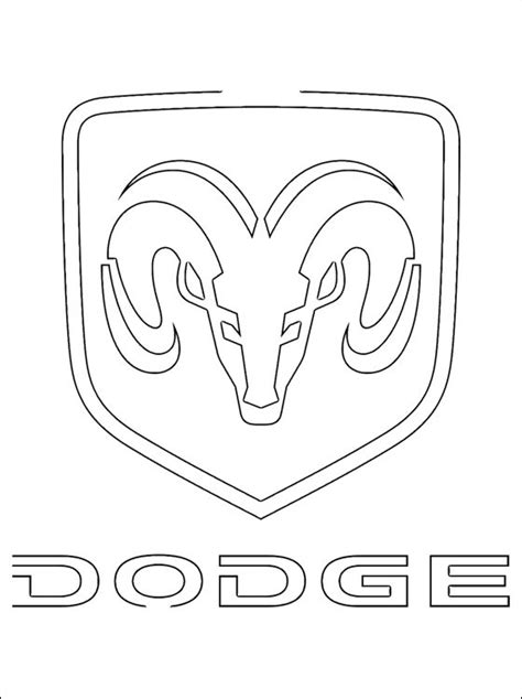 You'll see here logos of famous brands, american and japan cars. Coloring page Dodge | Coloring pages