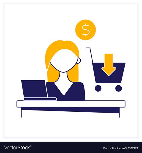 Purchasing Department Flat Icon Royalty Free Vector Image