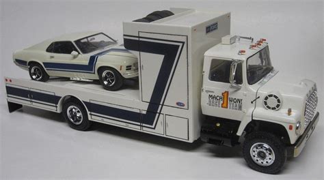 Ford Ln 8000 Race Car Hauler And 70 Mustang By Chuck Rehberger Model Cars Kits Diecast Model