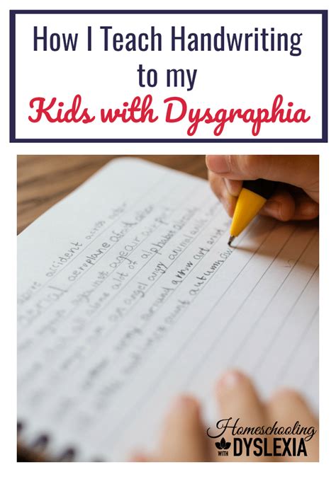 How I Teach Handwriting To My Kids With Dysgraphia Homeschooling With