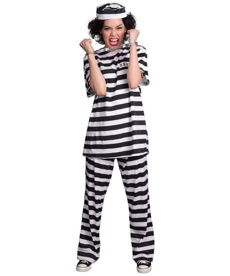 Prisoner Female Adult Costume Prisoner Halloween Costumes