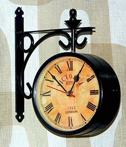 Exclusivelane 6 Inch Dual Side Vintage Station Wall Clock Clock Wall