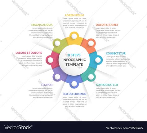 Circle Infographics Eight Elements Royalty Free Vector