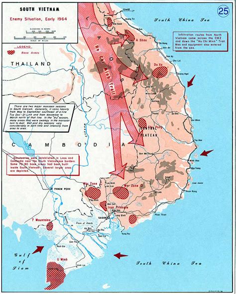 Map Of South Vietnam 1964