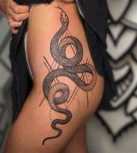 Pin By Slayingrose On Tattoo Hip Tattoo Designs Feminine Tattoos Snake Tattoo Design