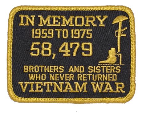 In Memory Vietnam War Patch Abc Patches