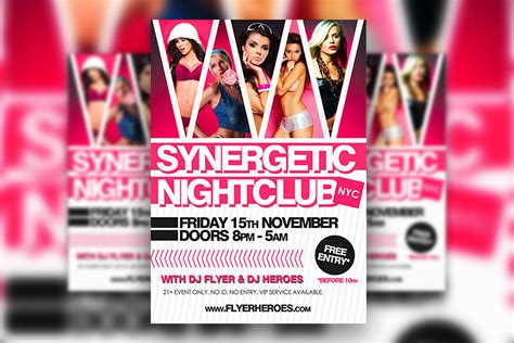 Pink Photo Grid Nightclub Flyer Template Free Resource Boy