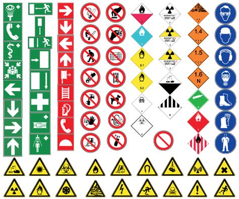 See more details on electrical alongside electrical warning, signs and symbols come hazardous chemicals pictograms. Health and Safety Signs Free Vector | Safety signs and ...