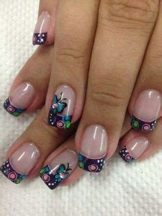 uñas con diseño de mariposa -IMÁGENES Y FOTOS - decorado y moda