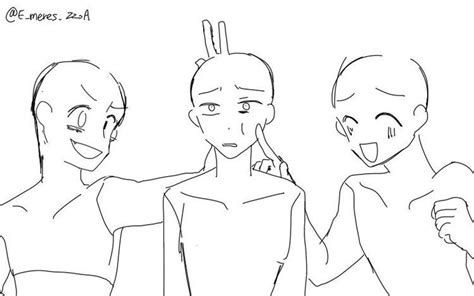 Anime body poses friend group. Pin by |♡︎.*UwU7670*.♡︎| on Anime/Manga in 2020 | Art ...