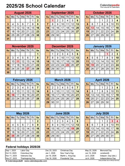 Palm Beach County 2025-2026 School Calendar
