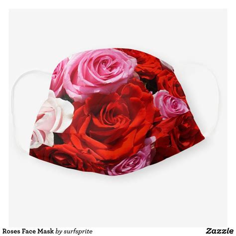 Roses Face Mask In 2021 Rose Face Mask Face Mask Mask