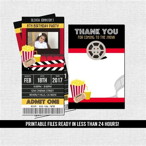 Who wouldn't want free movie tickets and with mbo, that's exactly what you'll get during your birthday month. MOVIE TICKET INVITATIONS Theater Birthday Party + Free ...