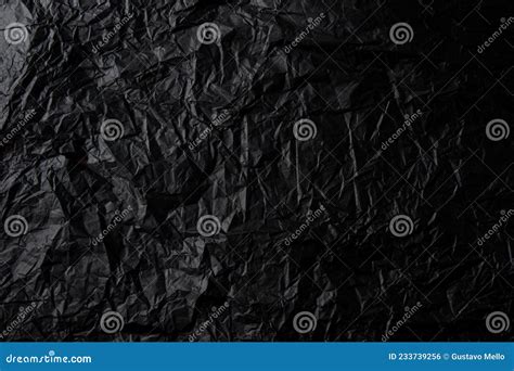 Crumpled Black Paper Texture Stock Photo Image Of Card Backdrop