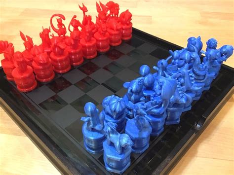 Pokemon Chess Set With Puzzle Chessboard Pokemon Characters Chess Set