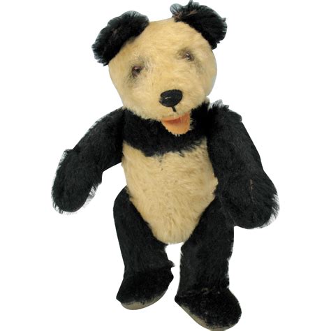 1950s Steiff Panda Teddy Bear From Quirkyantiques On Ruby Lane