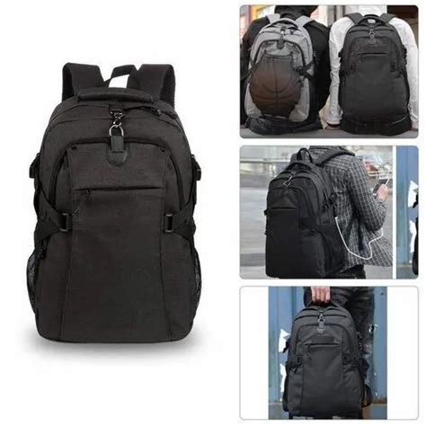 Polyester Black Travel Backpack Number Of Compartments 3 Bag