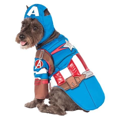 Marvel Deluxe Captain America Dog Costume Baxterboo