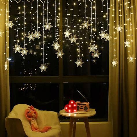 Stars 138 Led Window Curtain Lights String Fairy Light For Wedding