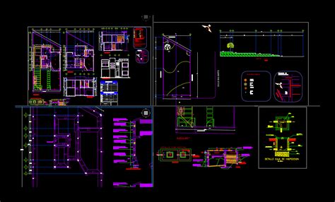 Casa Habitacion Niveles En Autocad Librer A Cad