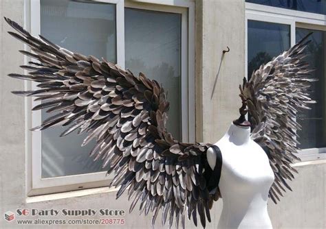 Sayap mas utama (wings jakarta). Costumized Amazing Gray Devil feather wings for Cosplay photography Game Display Game shooting ...