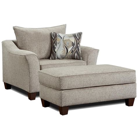 Each set includes a proportioned lounge chair and ottoman for use in a living room or relaxed den. Affordable Furniture 7700 Chair and a Half with Ottoman ...