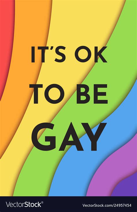 Its Ok To Be Gay Pride Banner Lgbt Rights Vector Image