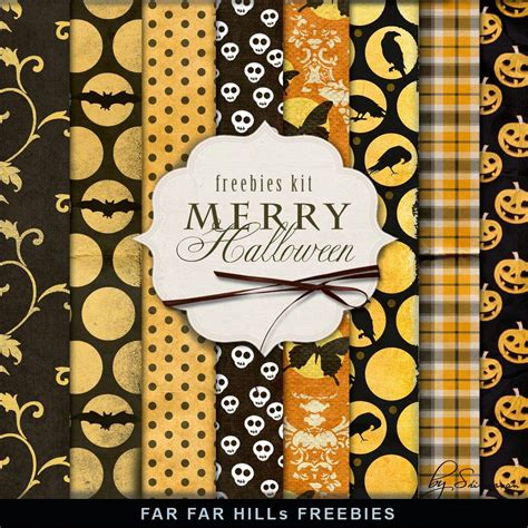 New Freebies Kit Of Paper Merry Halloween With Images Printable