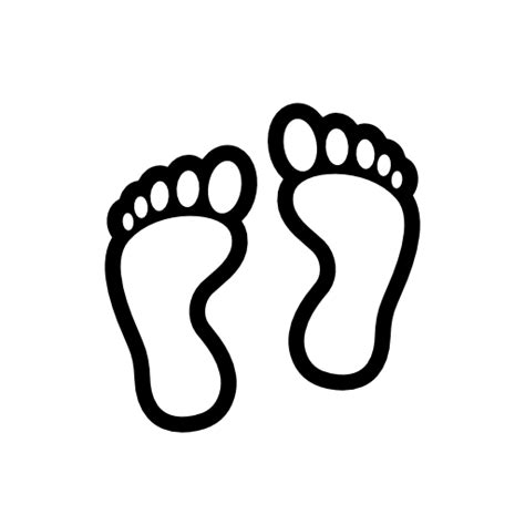 Baby Footprint Outline Sketch Coloring Page