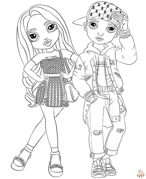 Rainbow High Coloring Pages Free Printable Rainbow High Coloring Sheets