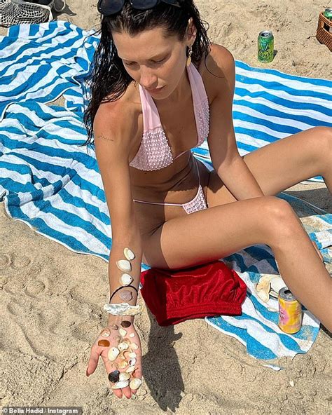 Bella Hadid Shares Picture Of Herself Wearing A Very Skimpy Pink Bikini