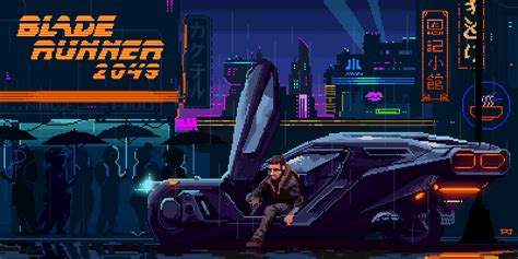 Pixel Jeff Pixel  Blade Runner 2049 кино Pixel Art