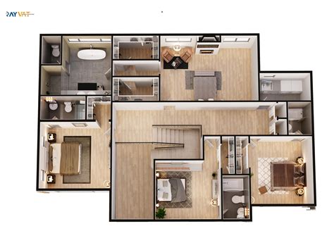 3d Floor Plans Renderings And Visualizations Floor Plan Design Home