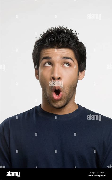 Man With Shocked Expression Stock Photo Alamy