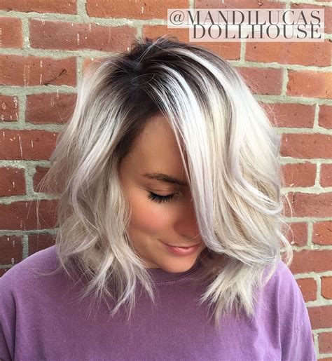 Dramatic Stretched Root And Pearlized Her At Home Brassy Blonde