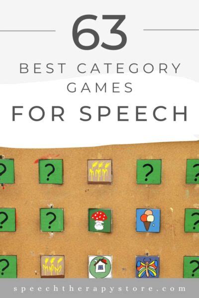 63 Best Category Games For Speech Therapy Speech Therapy Store