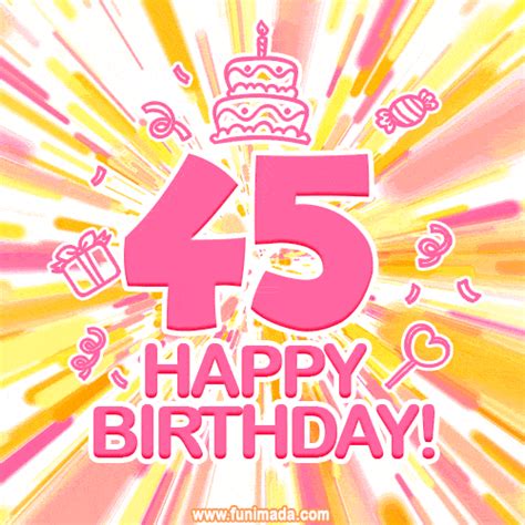Happy 45th Birthday Animated S