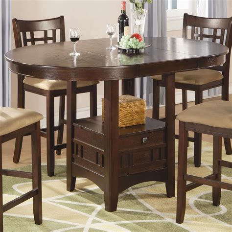 Common materials for pub tables and chairs include wood and metal. Coaster Lavon 100888N Counter Height Table | Del Sol ...