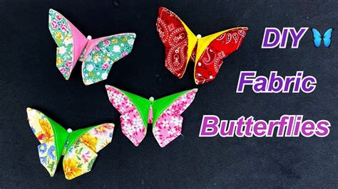 Easy Diy Fabric Butterflies🦋🦋how To Make Fabric Origami Butterflies