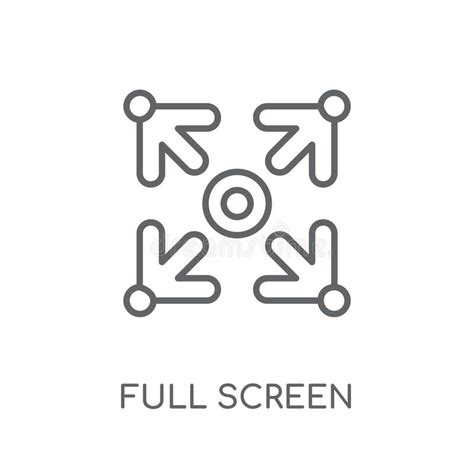 Full Screen Linear Icon Modern Outline Full Screen Logo Concept Stock