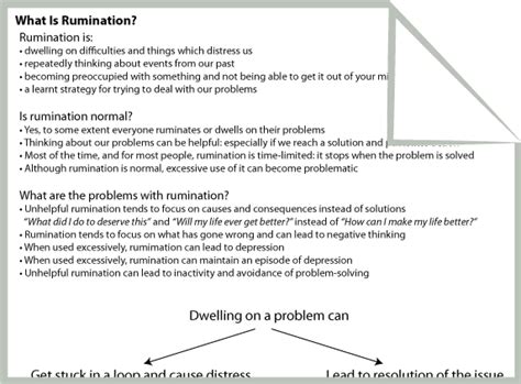 What Is Rumination Therapy Worksheets Cognitive Behavioral Therapy